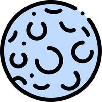 A blue moon with circles around it vector