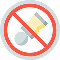 A no smoking sign with a cigarette in it vector
