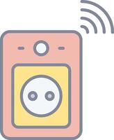 A wireless device with a plug and a wifi symbol vector