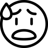 A black and white emoticion with a tear drop vector