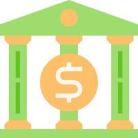 A green building with a dollar sign on top vector