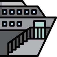 A cruise ship with stairs and a ladder vector