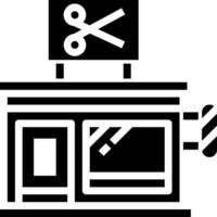 A barber shop with scissors and scissors vector