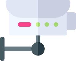 A flat icon of a security camera vector