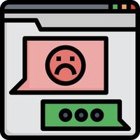 A computer screen with a smiley face and a message vector