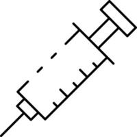 A syringe with a needle on it vector