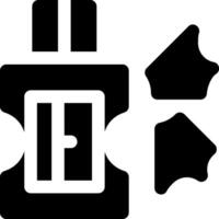 A black and white icon of a bottle and a bottle opener vector