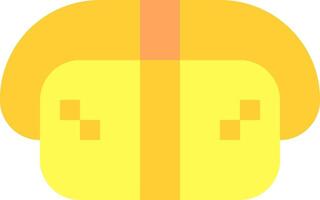 A yellow mushroom icon on a white background vector
