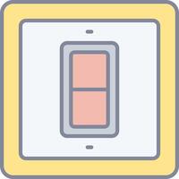 A light switch with a button on it vector