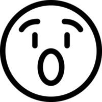 A black and white image of a face with an open mouth vector