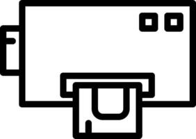 A black and white image of a printer vector