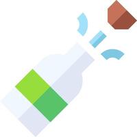 A bottle with a green and white liquid inside vector