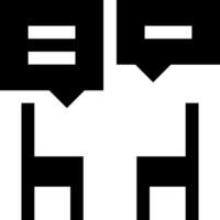 Two speech bubbles with the words h and h vector