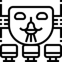 An image of a mask with a face and a face vector