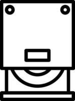 A black and white image of a machine vector