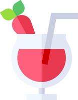 A drink with a straw and a carrot in it vector