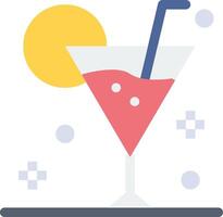 A drink with a straw and a sun in the background vector