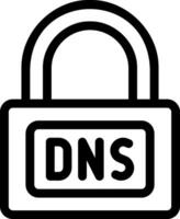 Dns lock icon vector