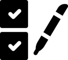 Checkbox icon with pen and checkmark vector