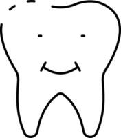 A tooth with a smile on it vector