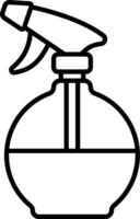 A spray bottle with a spray nozzle on it vector