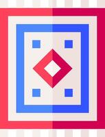 A square with red, blue and white squares vector