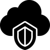 Cloud security icon illustration vector