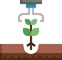 A plant growing in a glass bottle vector