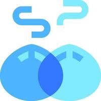 Two blue balls with the letter s on them vector