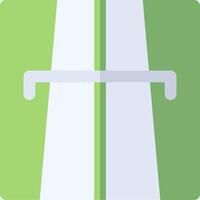 A green and white square with a white line vector