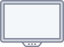 A flat screen monitor with a white background vector