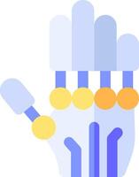 A hand with four fingers and a button vector