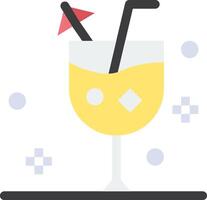 A drink with a straw and a red umbrella vector