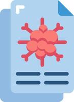 A file with a red and blue brain on it vector