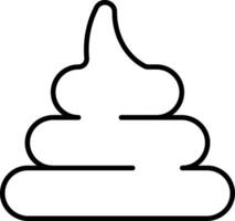 A black and white drawing of a poop vector