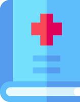 A medical cross on a book vector