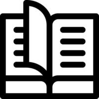 An open book icon on a white background vector