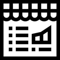 A black and white icon of a business vector