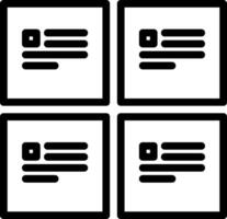 Four squares with a black and white image vector
