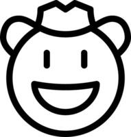A smiling bear with a hat on his head vector