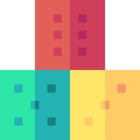 Four colorful squares on a white background vector