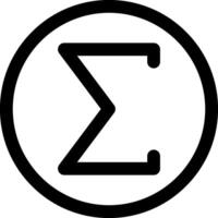 The zeta symbol in a circle vector