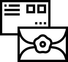 An envelope with a flower on it vector