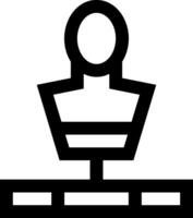 A mannequin is sitting on a table vector