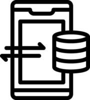 Mobile data storage icon illustration vector