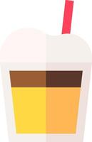 A cup of coffee with a straw and a straw vector