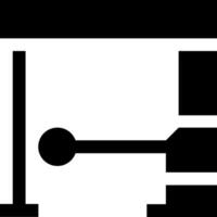 A black and white image of a computer monitor vector