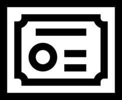 A black and white image of a ticket vector