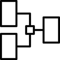 A black and white image of a computer with two squares vector