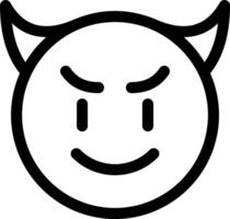 A black and white devil face with horns vector